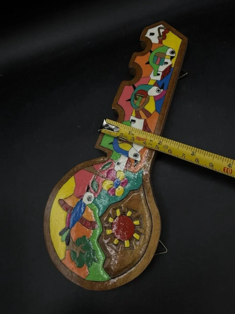 Folk Art Key Holder El Salvador Wooden Central America Tropical Birds